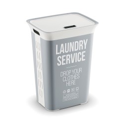 Kis Chic korpa za veš, siva, 60L, 44x35x61 cm | Outlet BGD