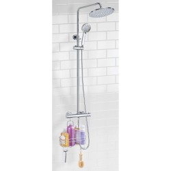 Inter Design polica za tuš kabinu, srebrna,27.94x11.43x37.74 | Outlet BGD
