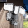 Solarni Reflektor sa 3 Glave i 178 LED sa Detektorom Pokreta | Outlet BGD