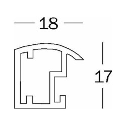 Crni Walther Design Trendstyle plastični ram za slike dimenzija 50x70 cm sa paspartu izrezom