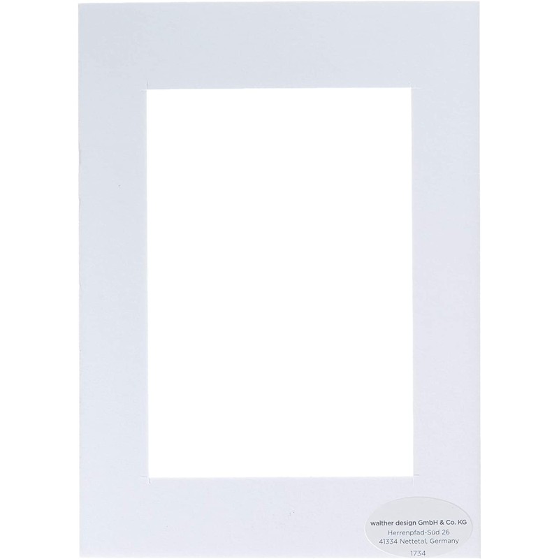 WalterDesign beli paspartu 13x18 za slike 9x13 kosi rez bez kiseline_1