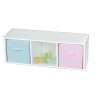 Set od 2 Compo police 3x1 kocka, pribl. 93x30x32cm, bela | Outlet BGD