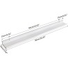 IBUYKE polica, MDF, bela, 90x 10 x 4.5 cm | Outlet BGD