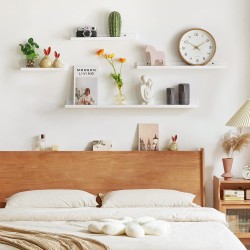 IBUYKE polica, MDF, bela, 90x 10 x 4.5 cm | Outlet BGD
