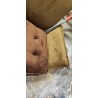 Kare Chelsea braon okretna stolica sa rukonaslonima, tapaciranim sedištem i čeličnom bazom