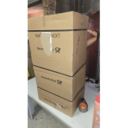 Vintidž podna polica, industrijski dizajn, MDF/metal/tkanina | Outlet BGD