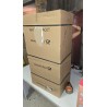 Vintidž podna polica, industrijski dizajn, MDF/metal/tkanina | Outlet BGD
