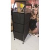 Vintidž podna polica, industrijski dizajn, MDF/metal/tkanina | Outlet BGD