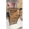 Vintidž podna polica, industrijski dizajn, MDF/metal/tkanina | Outlet BGD