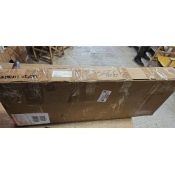 Belo-braon Eva klupa za veš od masivnog bora sa podiznim poklopcem, dimenzija 86x47x38 cm uživo