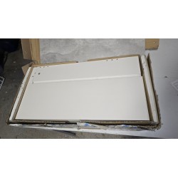 Leane M004 sklopivi trpezarijski sto u beton/beloj boji sa dve bočne ekstenzije za male prostore