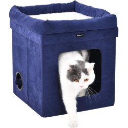 Amazon Basics sklopiva kućica za mačke, plava, 38.1x43.2x38.1cm | Outlet BGD