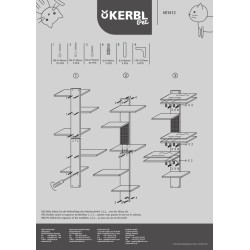 Kerbl Timber zidna penjalica/grebalica, 150 cm, drvo | Outlet BGD