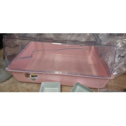 Ferplast Mini Duna Hamster kavez, plastika, 55x39x27cm, roze | Outlet BGD