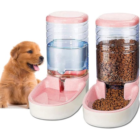 Edipets set od dve jedinice, za hranu i vodu, 3.8L, pink | Outlet BGD