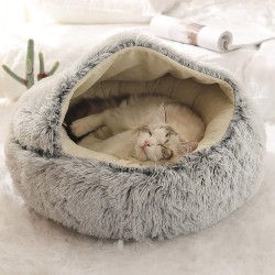 Ušuškana pećina za mačke, siva, 50 cm, periva | Outlet BGD