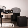Home Deco sklopivi tabure sa prostorom za odlaganje, crna | Outlet BGD