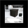 Home Deco sklopivi tabure sa prostorom za odlaganje, crna | Outlet BGD