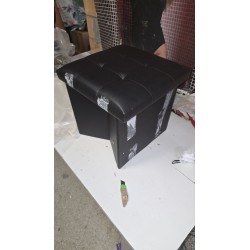 Home Deco sklopivi tabure sa prostorom za odlaganje, crna | Outlet BGD