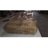DKD Home Decor Crystal zlatni bočni stočić od metala i stakla sa tropskim dizajnom lista