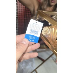 DKD Home Decor Crystal zlatni bočni stočić od metala i stakla sa tropskim dizajnom lista