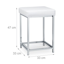 Relaxdays podstavljeni tabure sa policom, bela, 47x33x33cm | Outlet BGD
