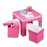 Relaxdays dečiji set za sedenje, MDF, poliester, pena, pink | Outlet BGD
