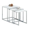 Relaxdays set od 3 klub stola, MDF/metal, bela | Outlet BGD