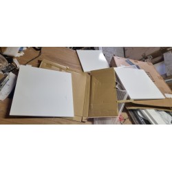 Relaxdays set od 3 klub stola, MDF/metal, bela | Outlet BGD