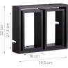 Relaxdays kockaste zidne police, MDF, crna, 48x70.5x10 cm | Outlet BGD