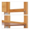 Relaxdays sklopiva bambus polica sa tri nivoa 95x69.5x30 cm za kupatilo, dnevnu sobu i balkon