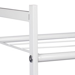 Relaxdays metalna polica za cipele, 2 nivoa, bela, 33.5x69.5x26cm | Outlet BGD