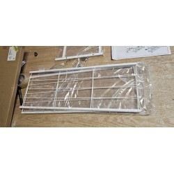 Relaxdays metalna polica za cipele, 2 nivoa, bela, 33.5x69.5x26cm | Outlet BGD