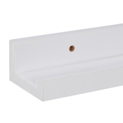 Relaxdays jednostavna zidna polica, MDF, bela, 5x48x8cm | Outlet BGD