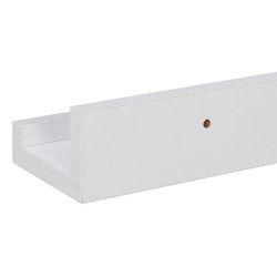 Relaxdays jednostavna zidna polica, MDF, bela, 5x48x8cm | Outlet BGD