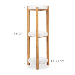 Relaxdays polica za saksije, bambus&MDF, 79x30 cm | Outlet BGD