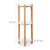 Relaxdays polica za saksije, bambus&MDF, 79x30 cm | Outlet BGD