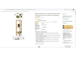 Relaxdays polica za saksije, bambus&MDF, 79x30 cm | Outlet BGD