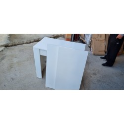 Beli trpezarijski sto sa ekstenzijama do 144 cm, B klasa sa sitnim oštećenjima prikazanim na slikama uživo