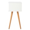 Noćni stočić Mitrana, bela, MDF/hrast, 40x62, 5x30 cm | Outlet BGD