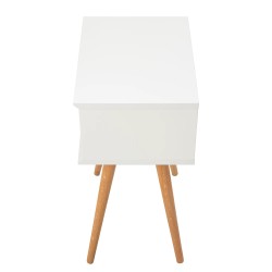 Noćni stočić Mitrana, bela, MDF/hrast, 40x62, 5x30 cm | Outlet BGD