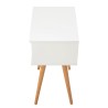 Noćni stočić Mitrana, bela, MDF/hrast, 40x62, 5x30 cm | Outlet BGD