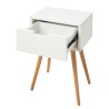 Noćni stočić Mitrana, bela, MDF/hrast, 40x62, 5x30 cm | Outlet BGD