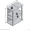 FMD TV/HiFi polica, 65x85x40 cm, dekor hrasta | Outlet BGD