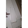 FMD Furniture Checker beli konzolni sto uskog dizajna sa oštećenjima i nekompletnom fiokom
