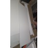 FMD Furniture Checker beli konzolni sto uskog dizajna sa oštećenjima i nekompletnom fiokom