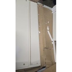 FMD Furniture Checker beli konzolni sto uskog dizajna sa oštećenjima i nekompletnom fiokom