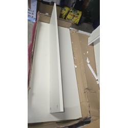 FMD Furniture Checker beli konzolni sto uskog dizajna sa oštećenjima i nekompletnom fiokom