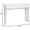 FMD Furniture Checker beli bočni sto sa fiokom, uskog dizajna, sa oštećenjima prikazanim na slikama uživo