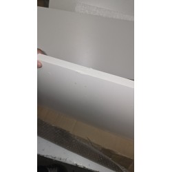 FMD Furniture Checker beli bočni sto sa fiokom, uskog dizajna, sa oštećenjima prikazanim na slikama uživo
